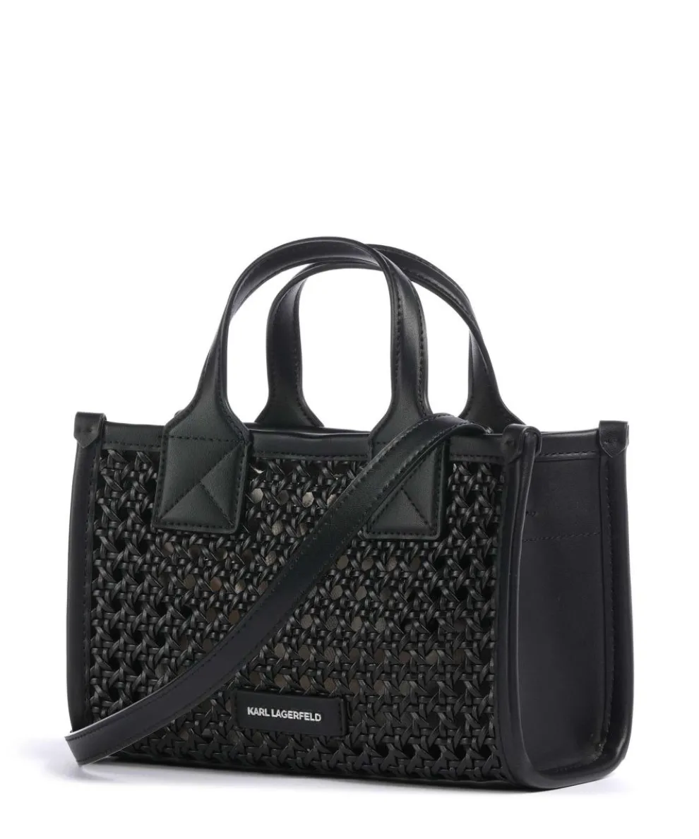 K/Skuare Small Handtasche Lederimitat schwarz