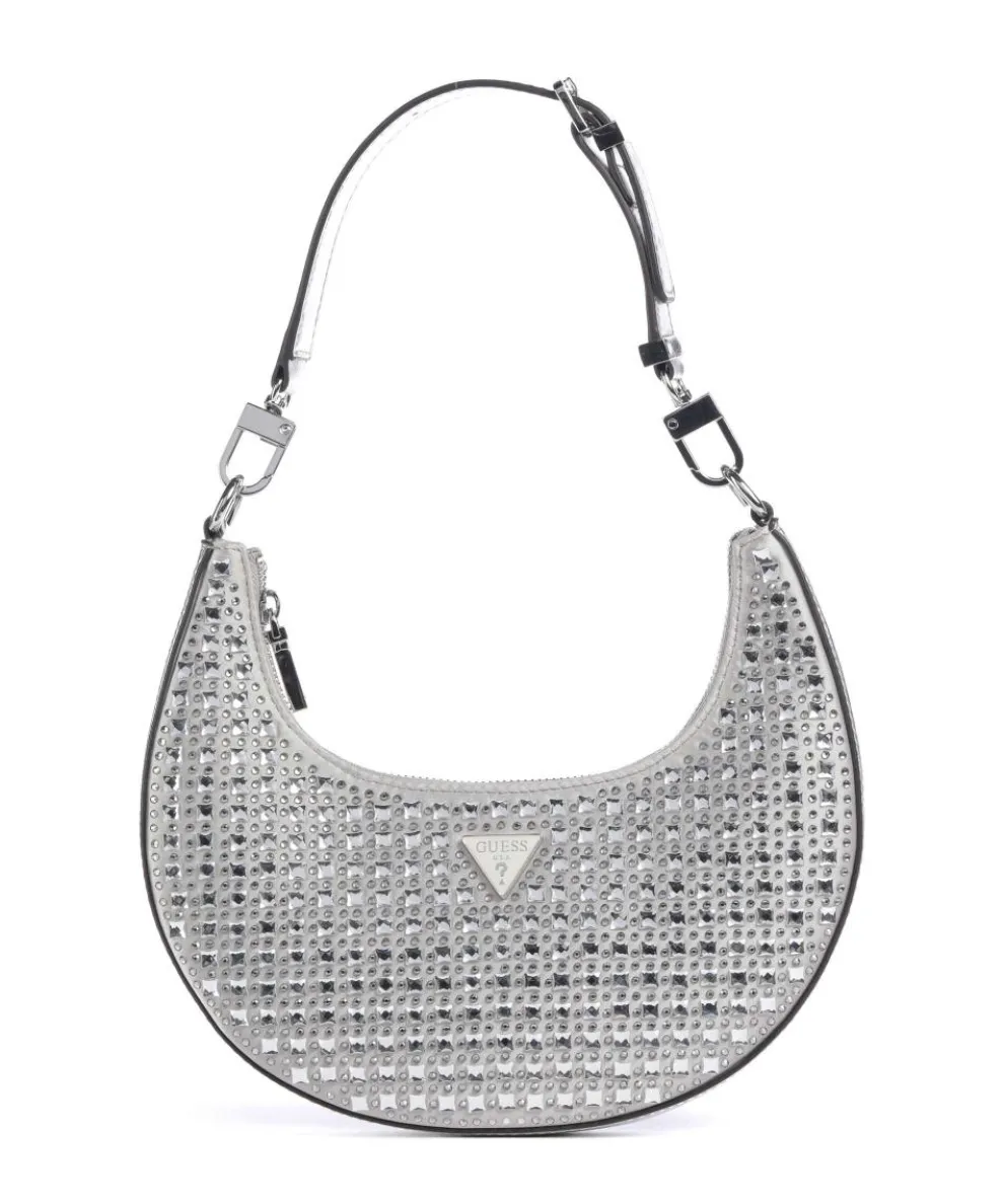 Lua Schultertasche Polyester, Lederimitat silber