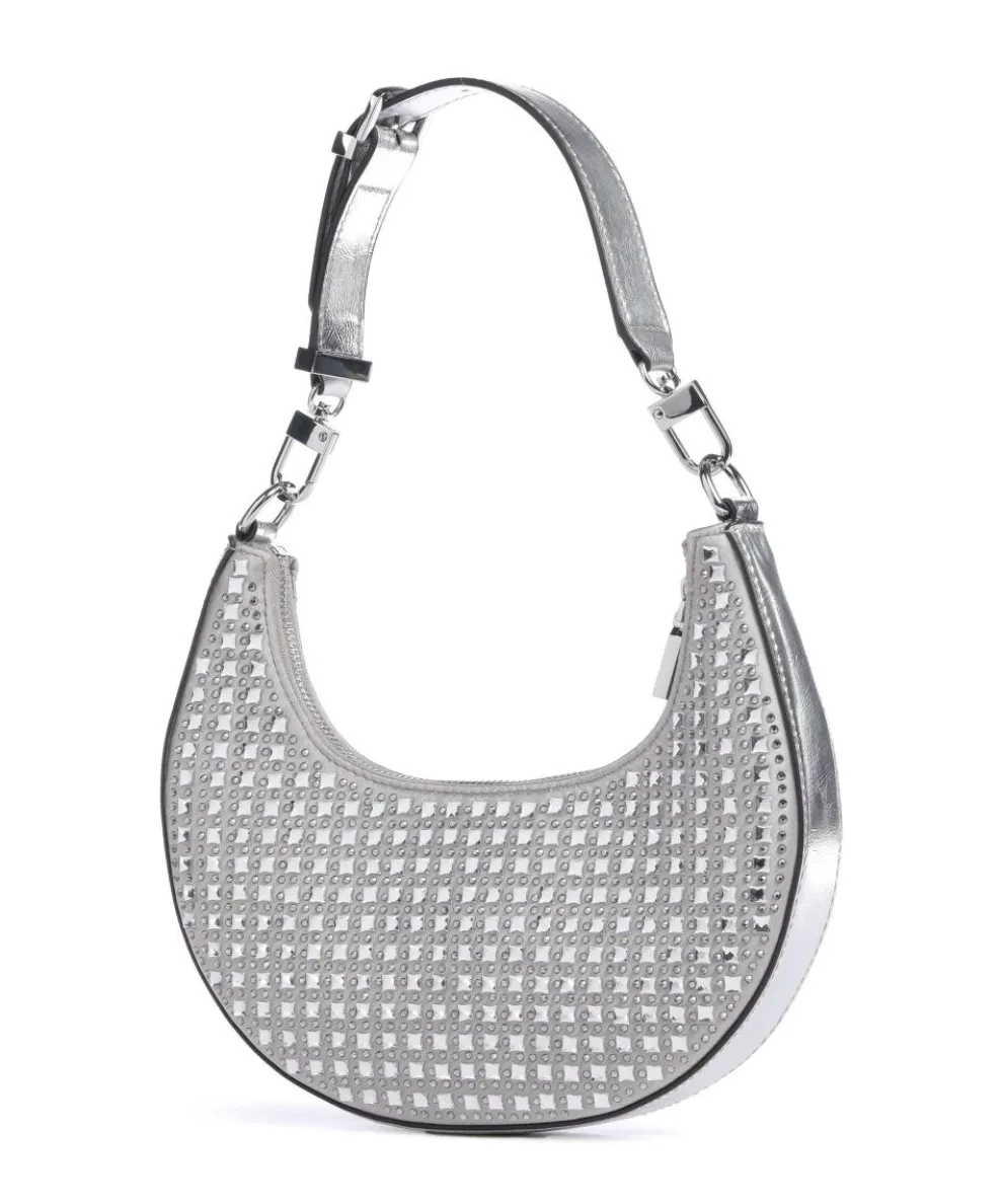 Lua Schultertasche Polyester, Lederimitat silber