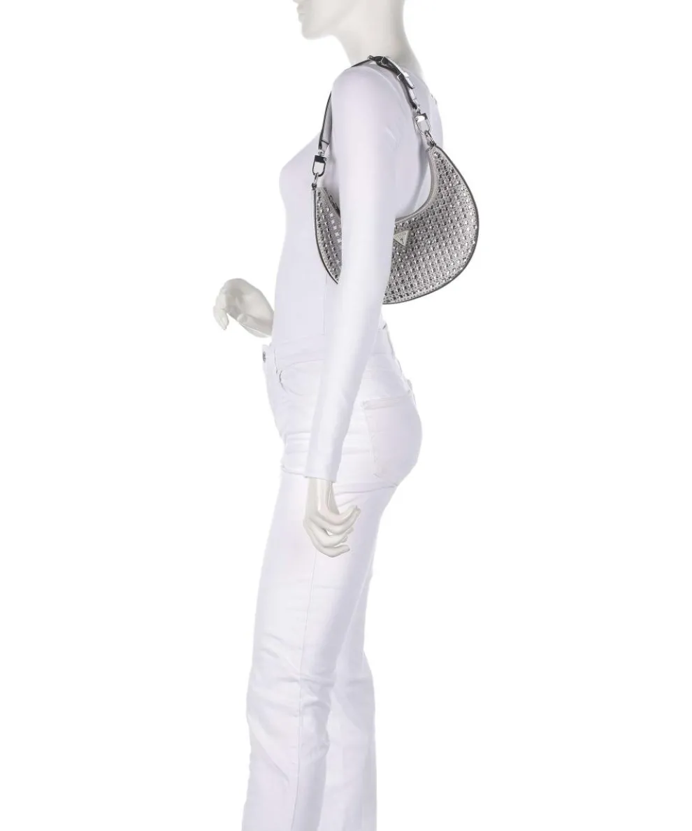 Lua Schultertasche Polyester, Lederimitat silber