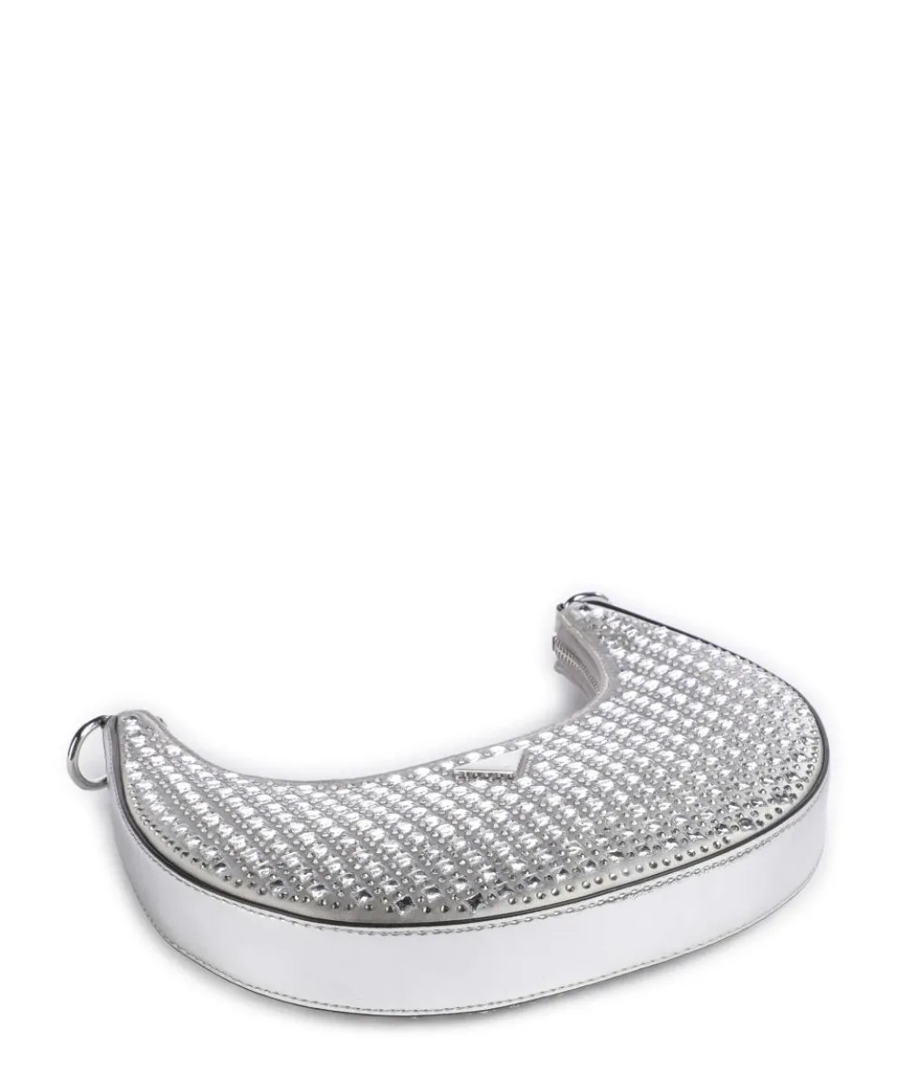 Lua Schultertasche Polyester, Lederimitat silber