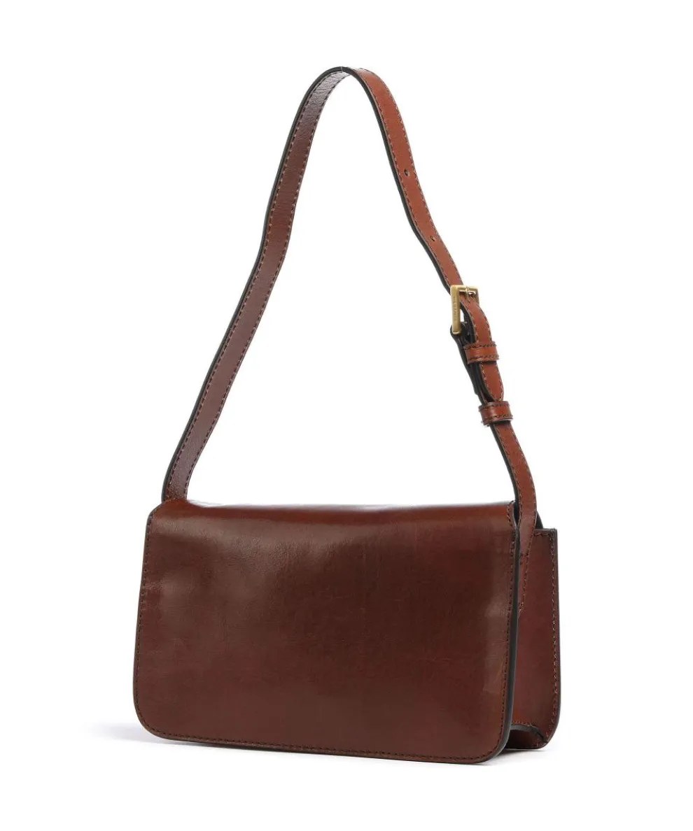 Lucrezia Schultertasche fein genarbtes Rindsleder braun