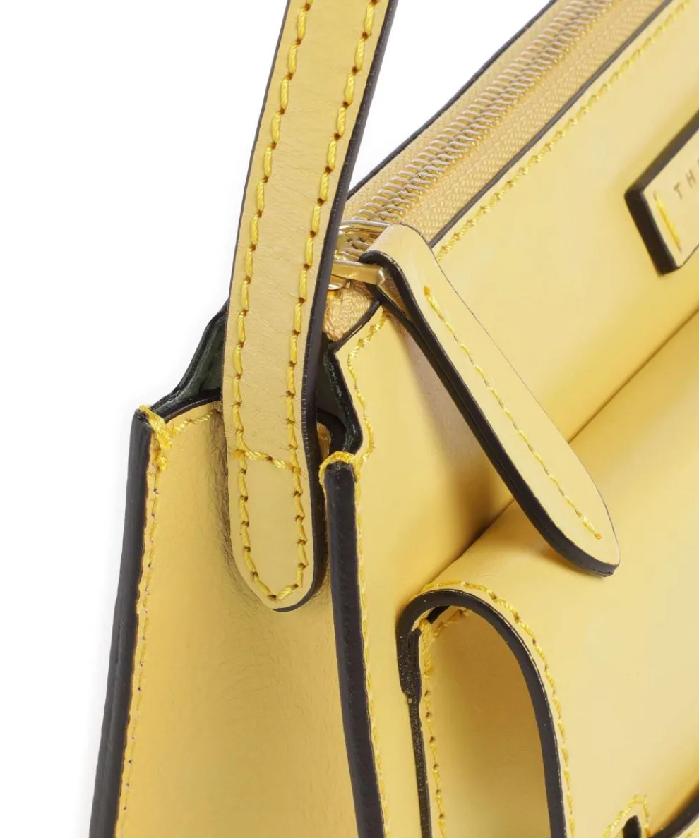 Lucrezia Umhängetasche fein genarbtes Rindsleder gelb