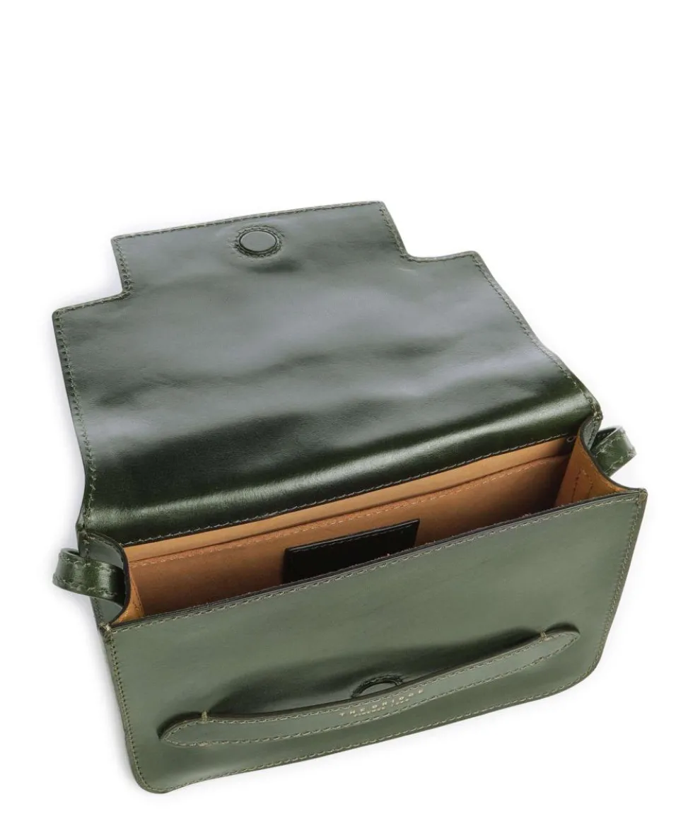 Lucrezia Umhängetasche glattes Rindsleder dunkelgrün