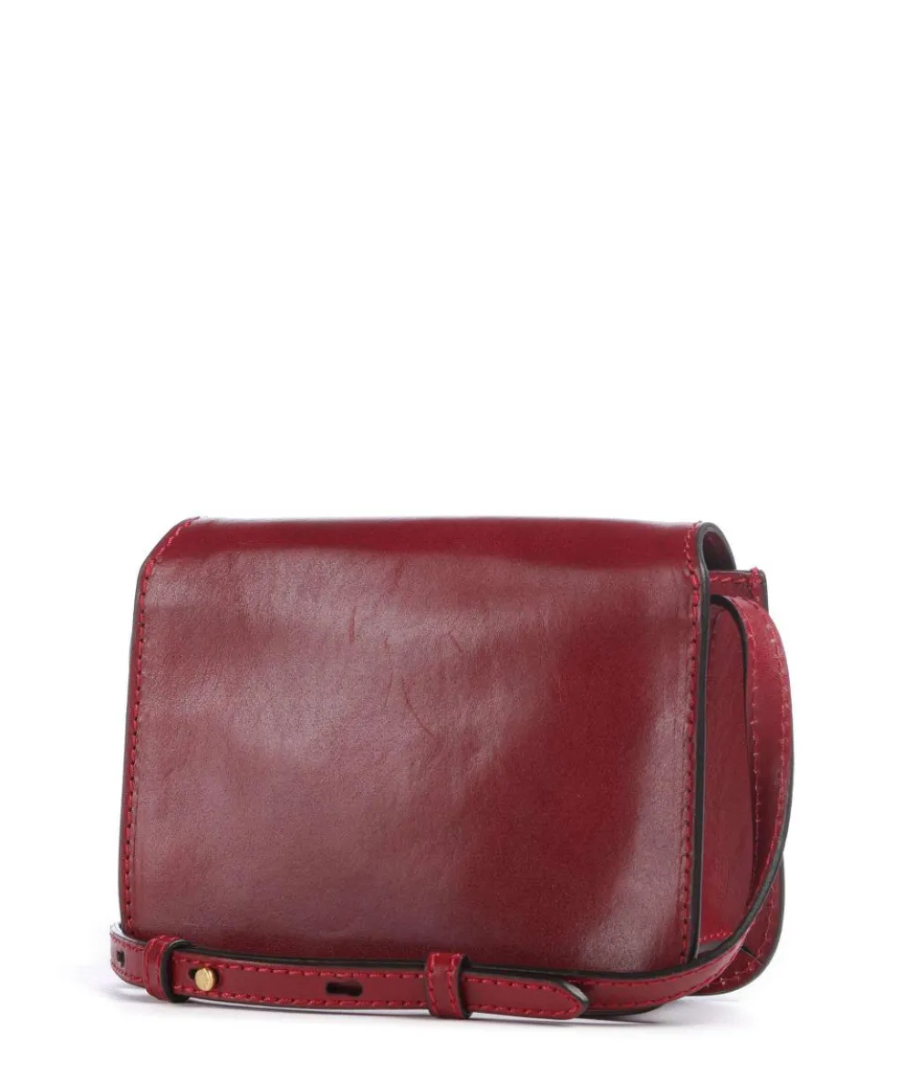 Lucrezia Umhängetasche fein genarbtes Rindsleder dunkelrot