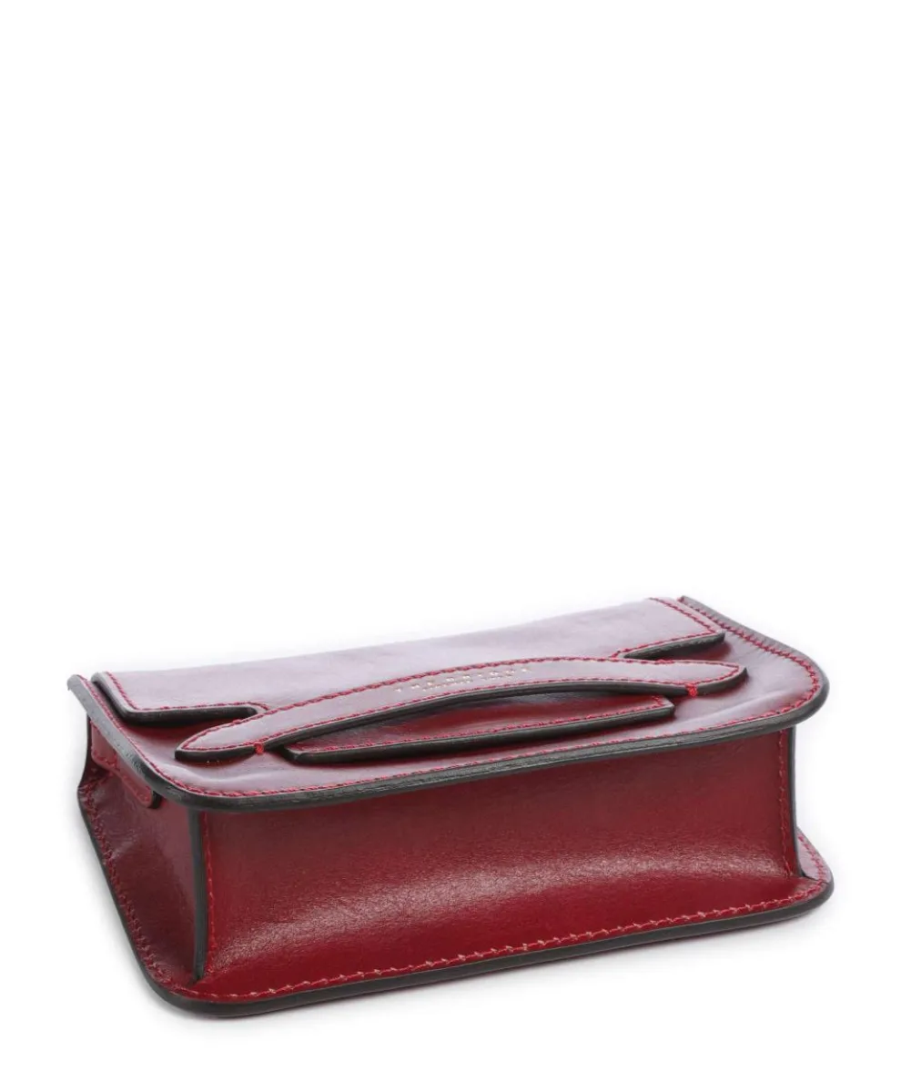 Lucrezia Umhängetasche fein genarbtes Rindsleder dunkelrot