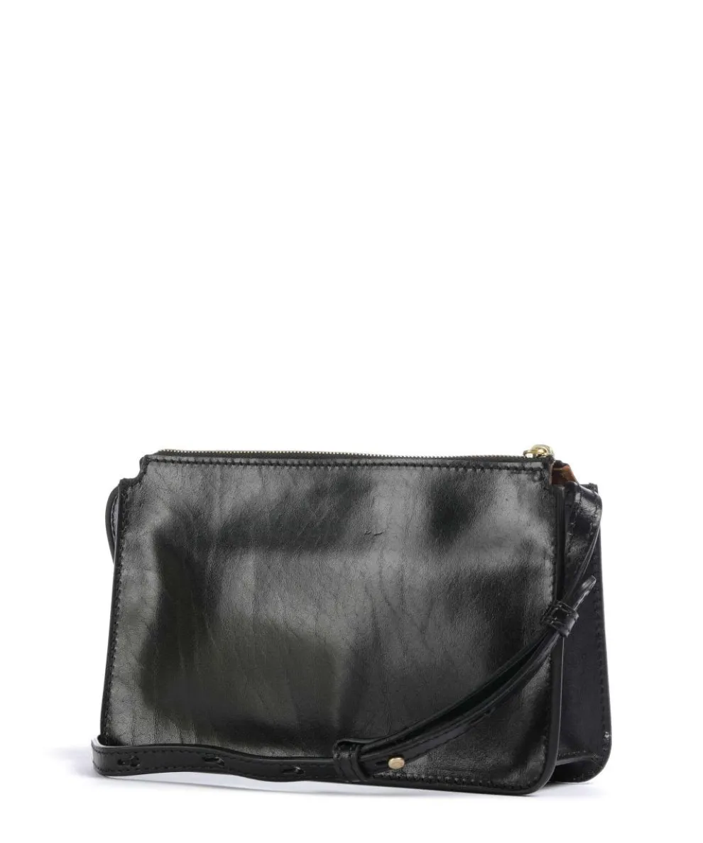 Lucrezia Umhängetasche fein genarbtes Rindsleder schwarz