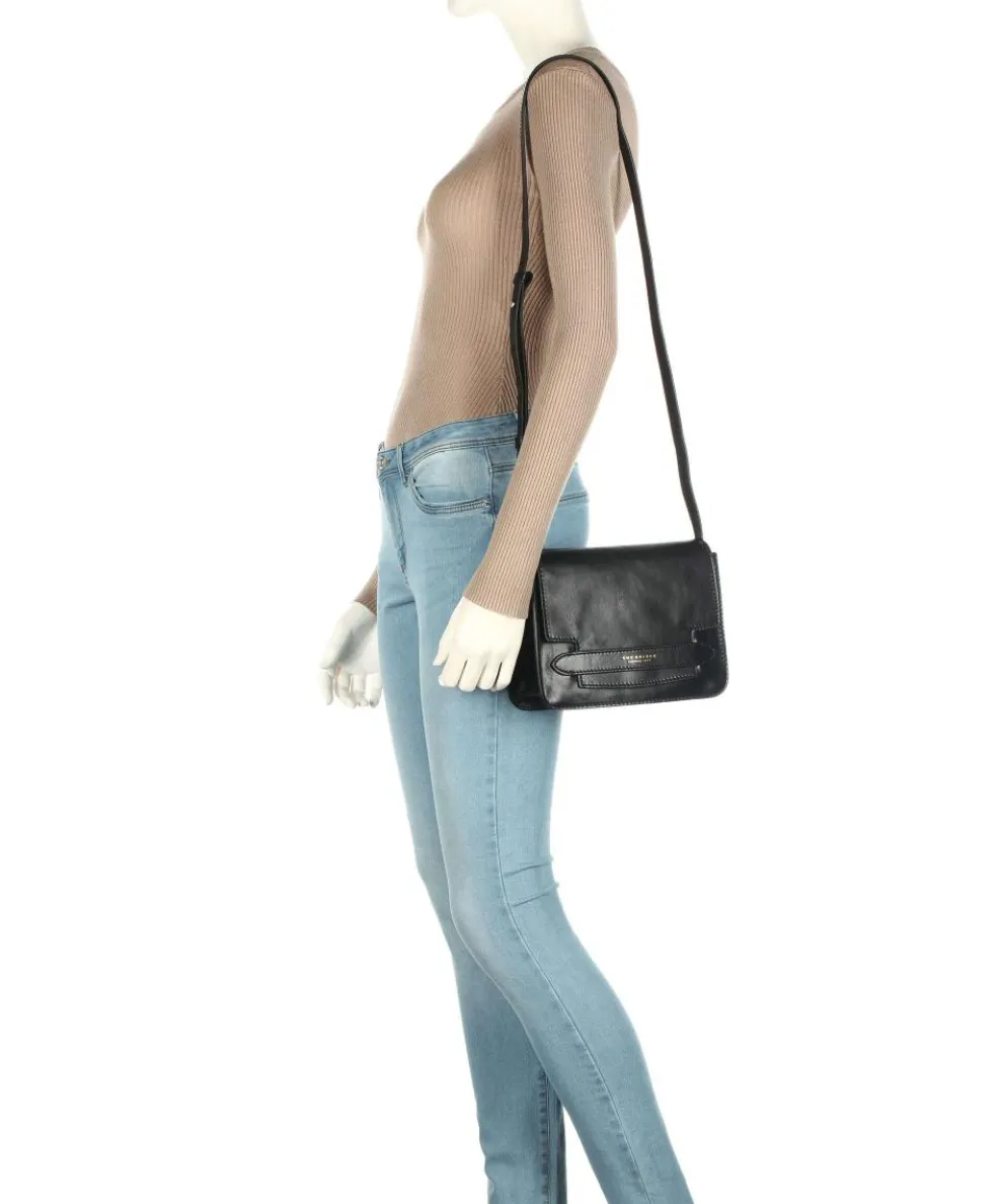 Lucrezia Umhängetasche glattes Rindsleder schwarz