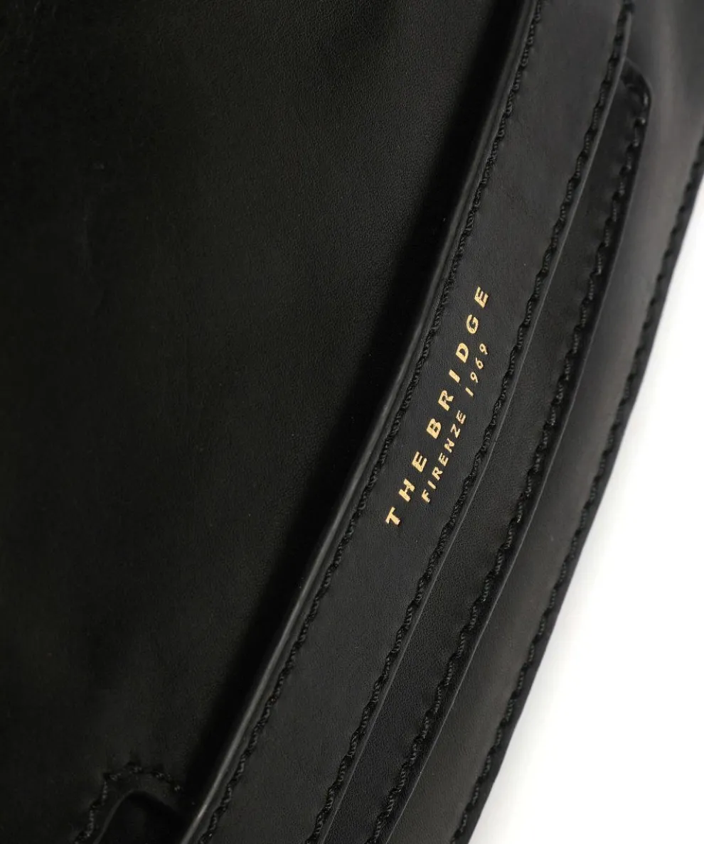 Lucrezia Umhängetasche glattes Rindsleder schwarz