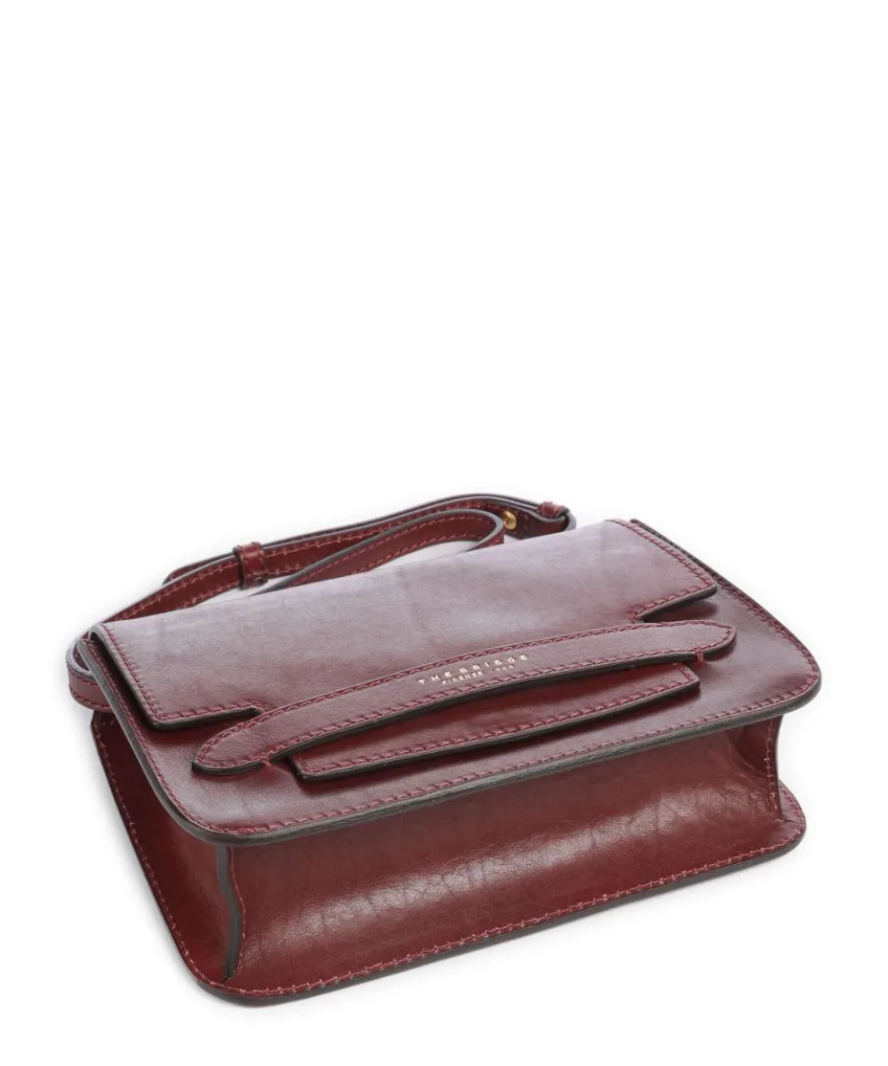 Lucrezia Umhängetasche glattes Rindsleder dunkelrot