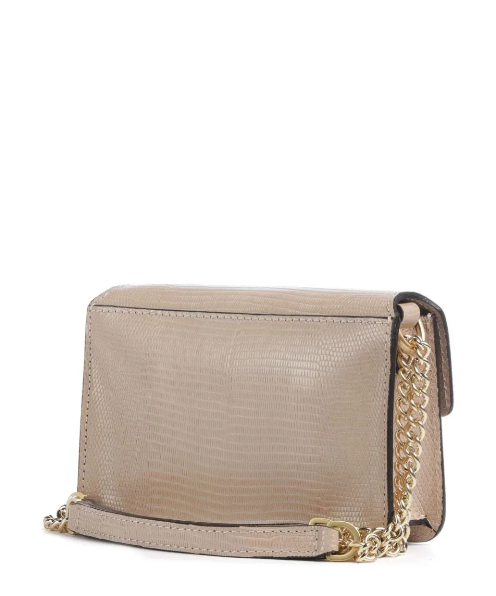 Lucrezia Wow Schultertasche geprägtes Rindsleder beige