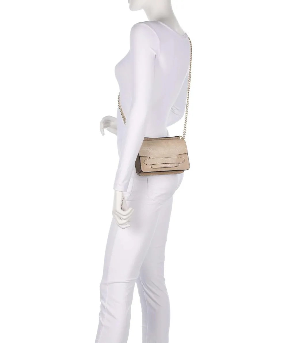 Lucrezia Wow Schultertasche geprägtes Rindsleder beige