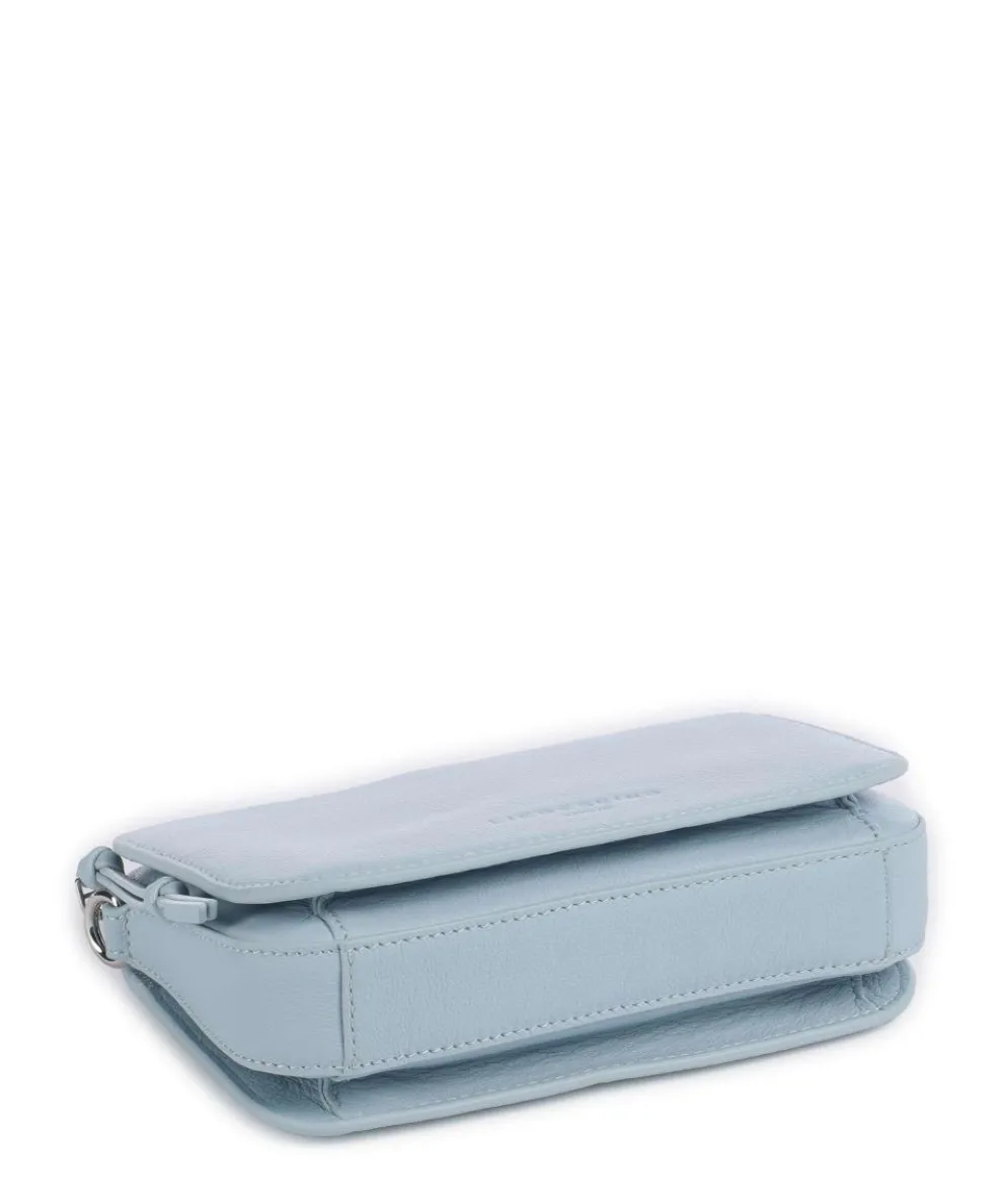 Luka Harris S Umhängetasche genarbtes Rindsleder hellblau