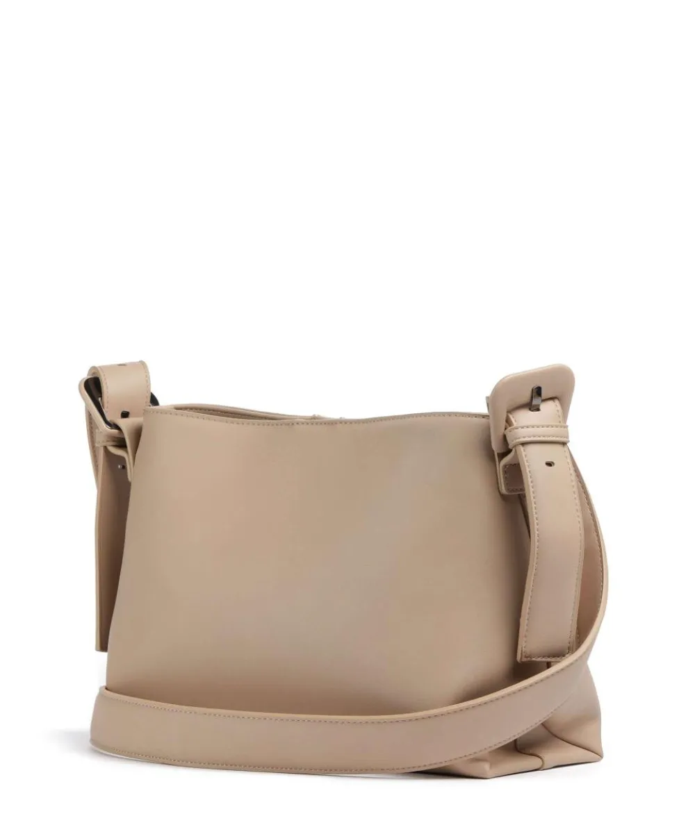 Luna Schultertasche Lederimitat beige