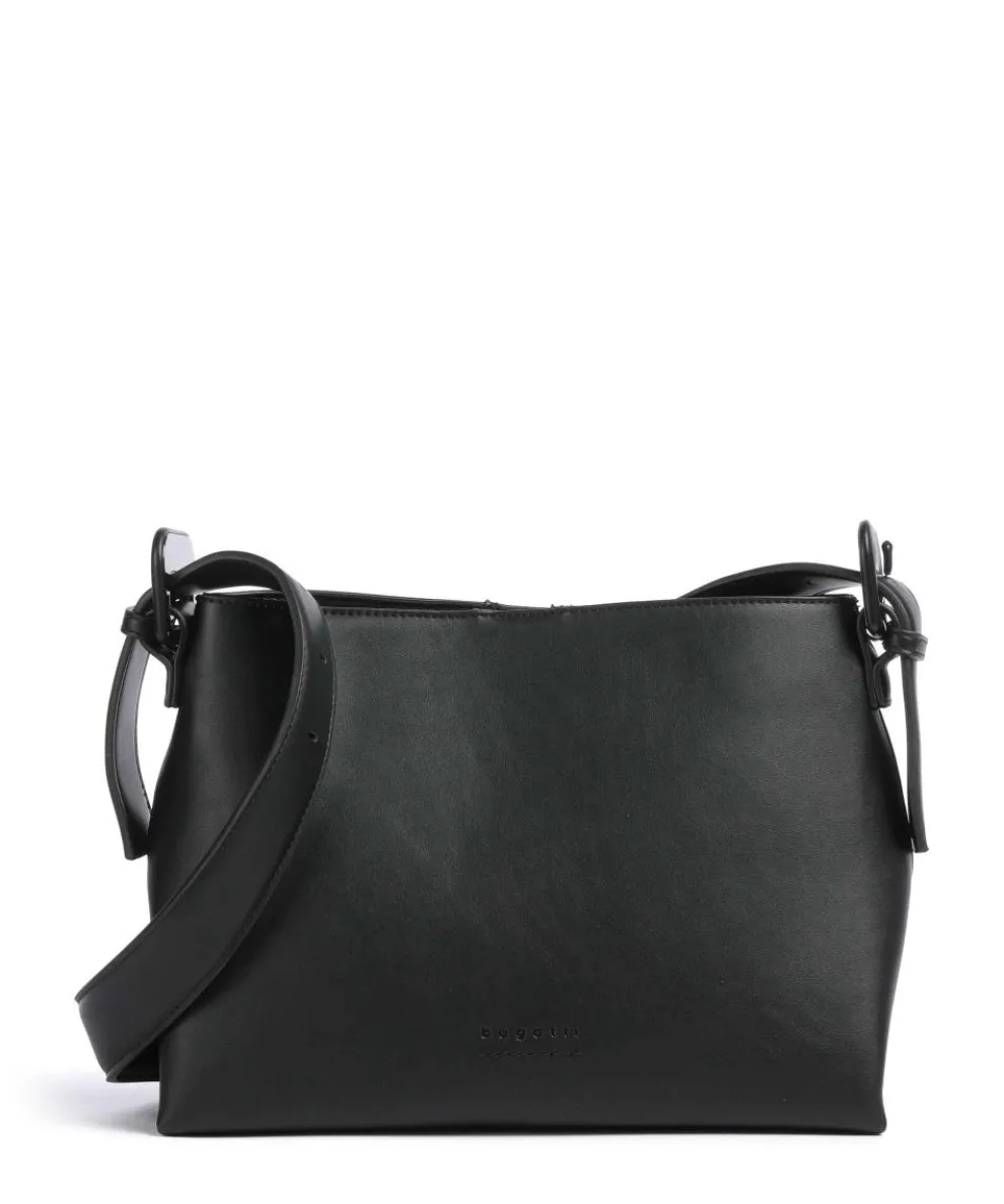 Luna Schultertasche Lederimitat schwarz