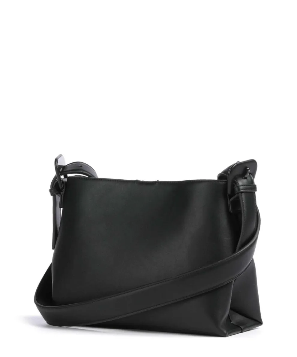 Luna Schultertasche Lederimitat schwarz