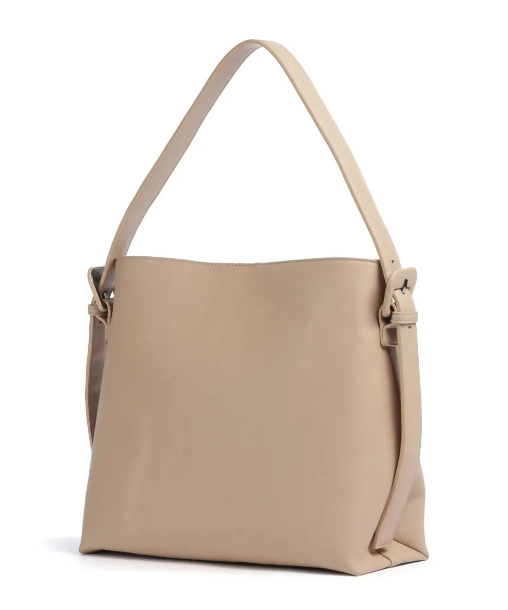 Luna Shopper Lederimitat beige