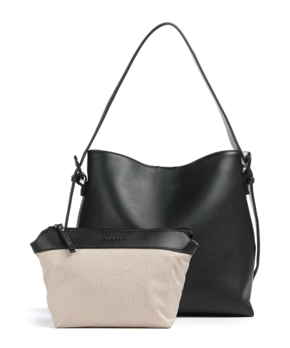 Luna Shopper Lederimitat schwarz