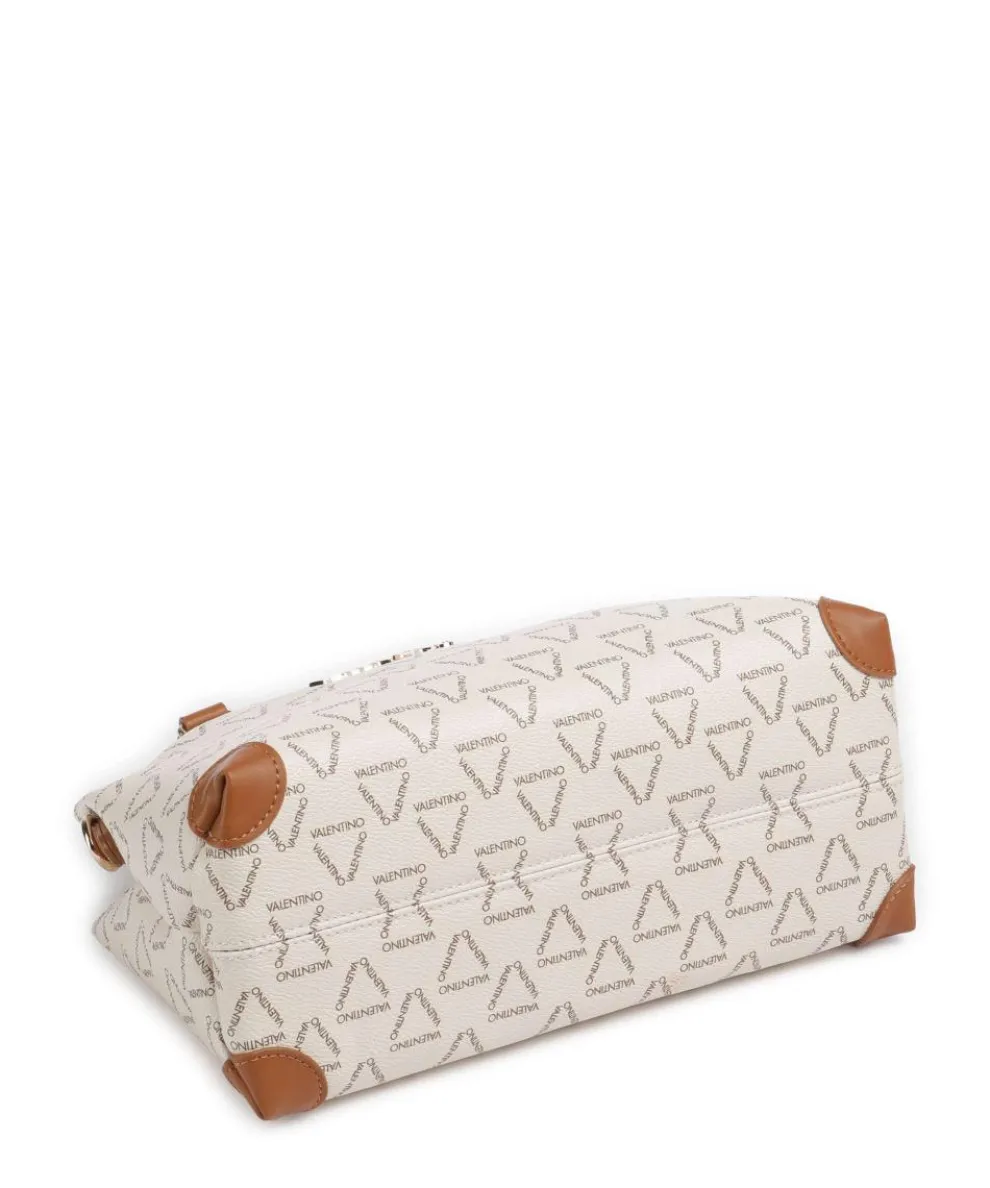 Lady Re Handtasche Lederimitat weiß/braun