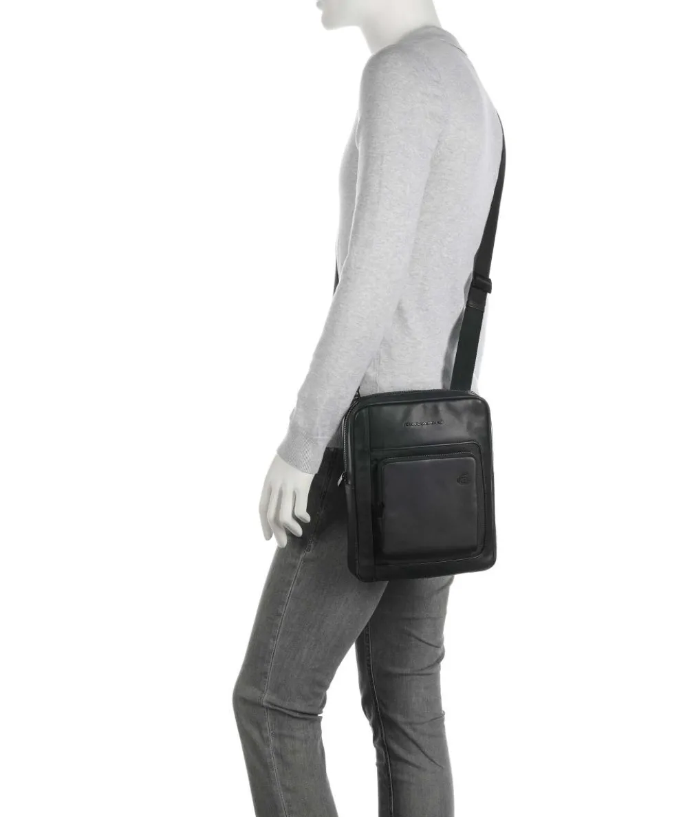 Liko Umhängetasche fein genarbtes Leder schwarz