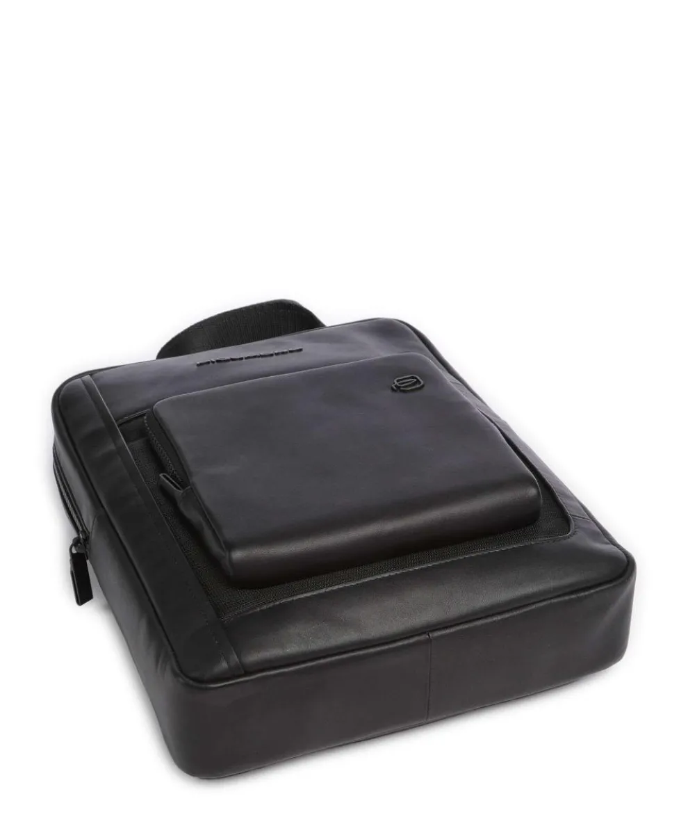 Liko Umhängetasche fein genarbtes Leder schwarz