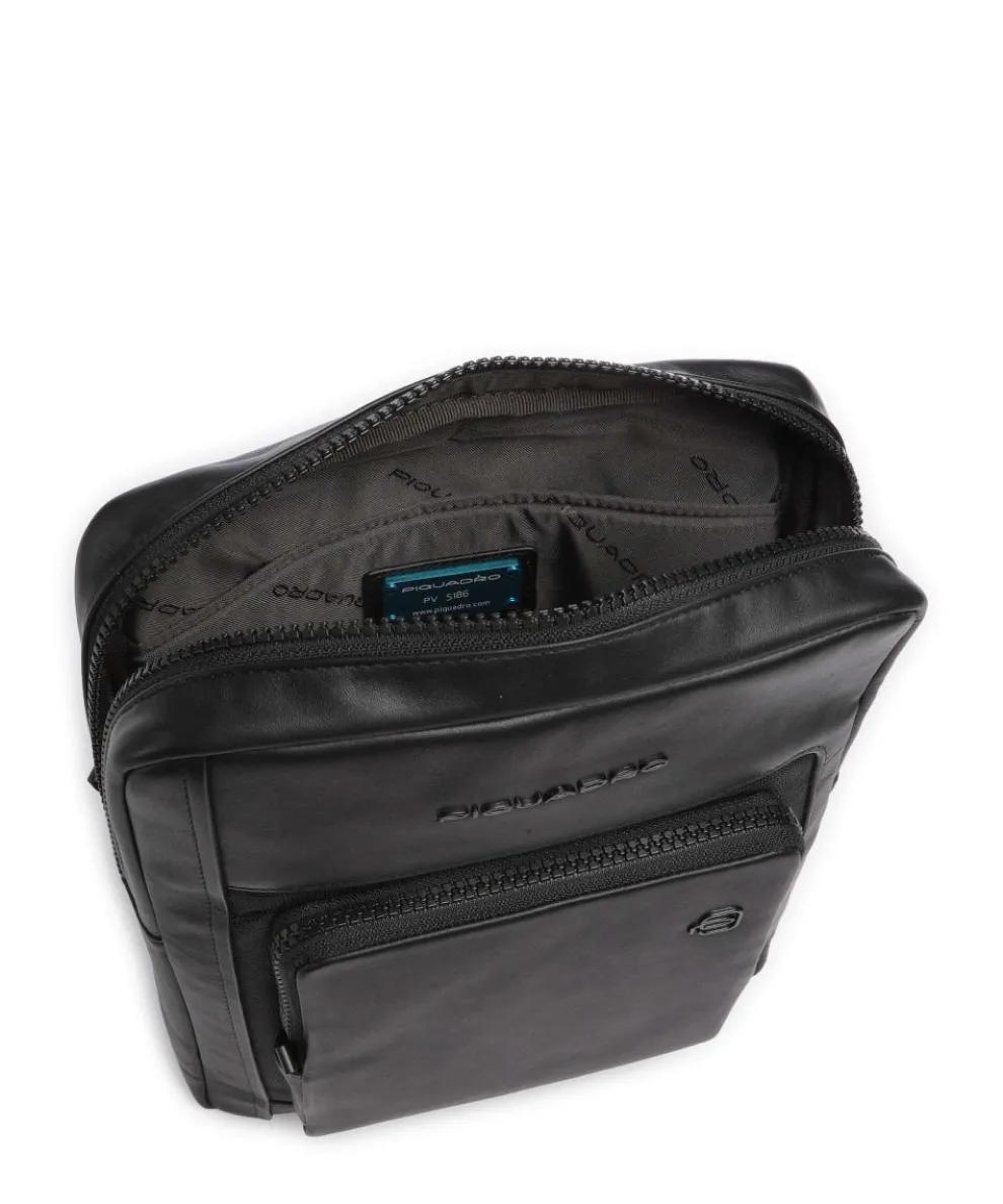 Liko Umhängetasche fein genarbtes Leder schwarz