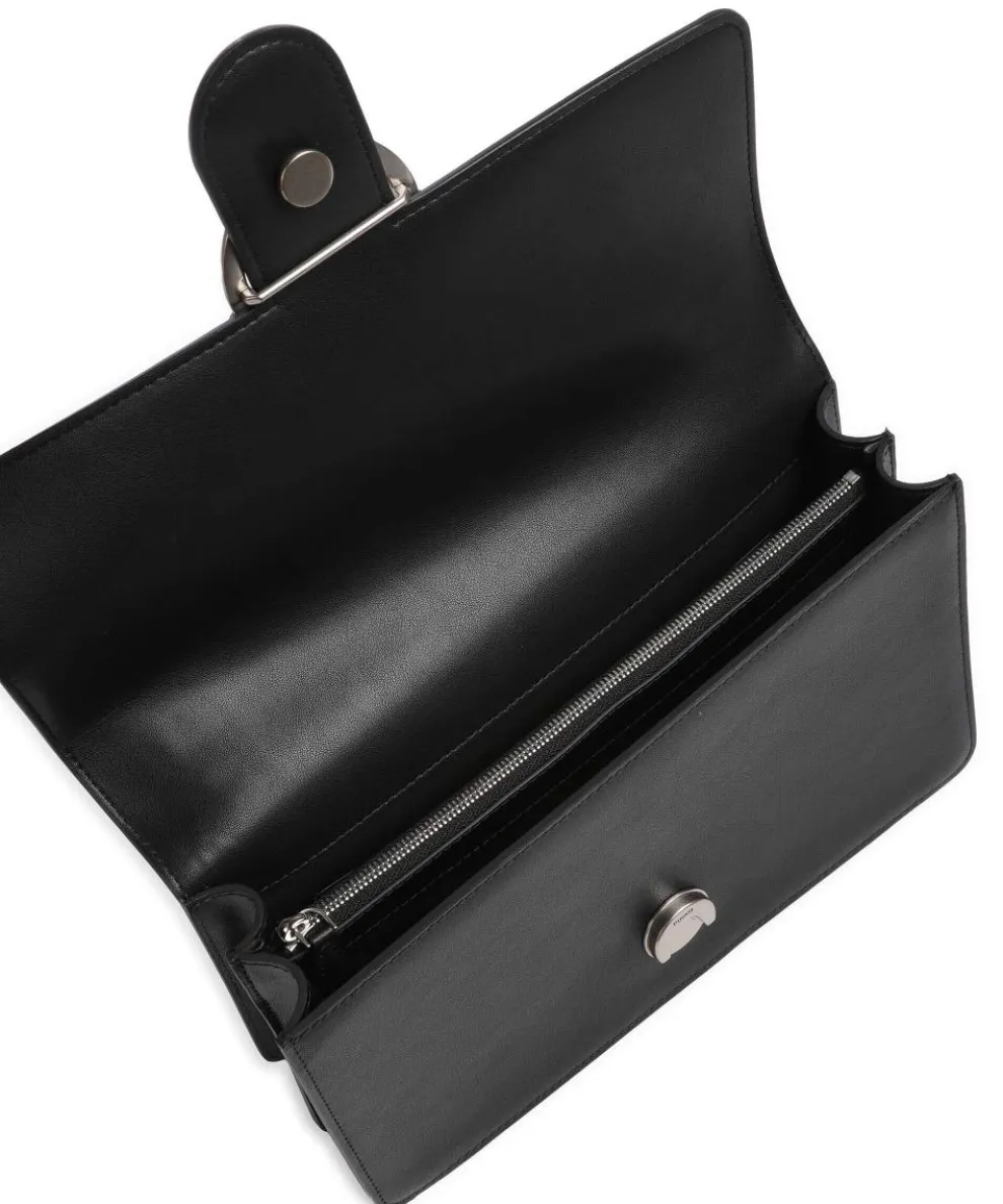 Love One Classic Schultertasche fein genarbtes Rindsleder schwarz