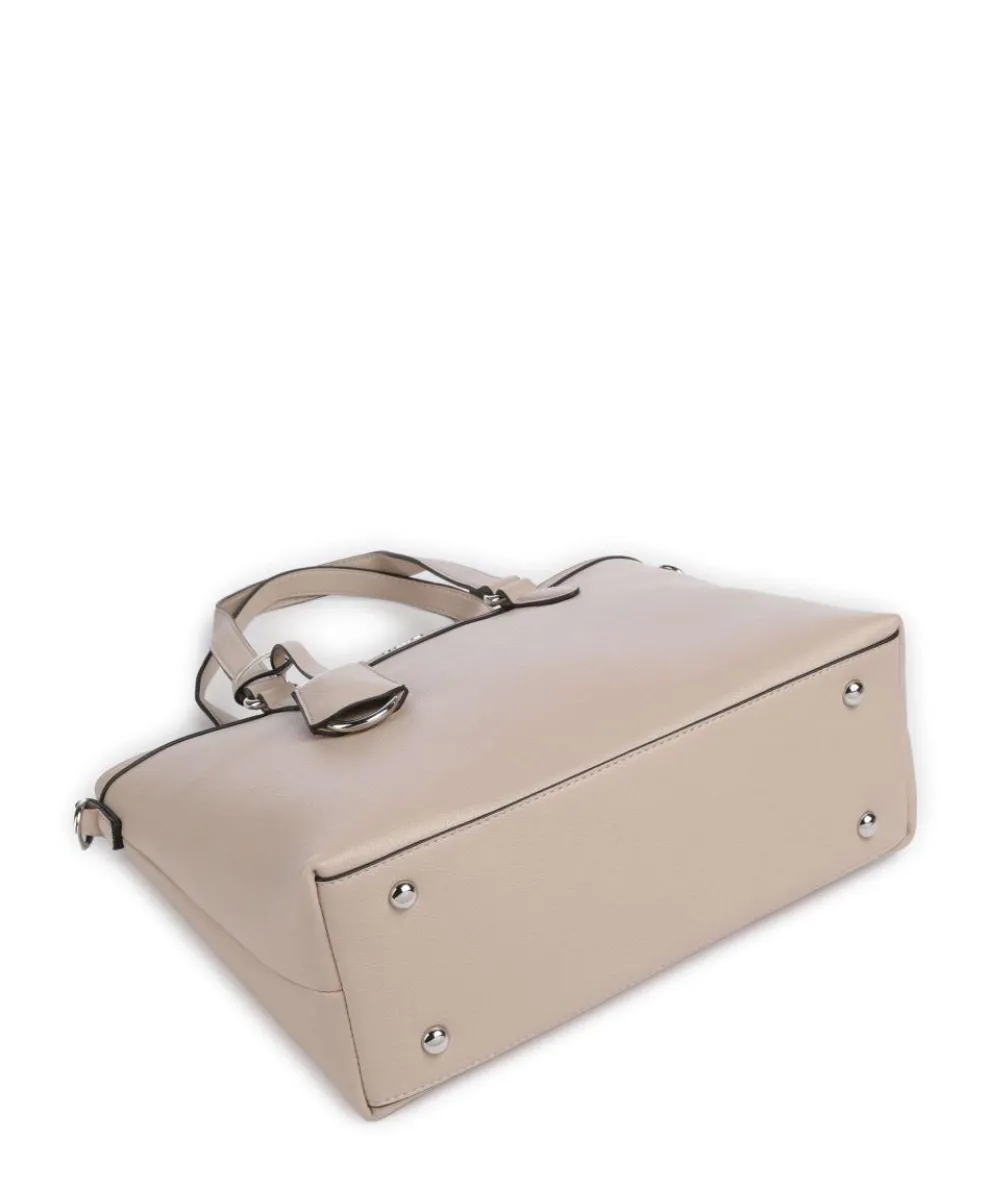 Lyon Schultertasche Lederimitat beige