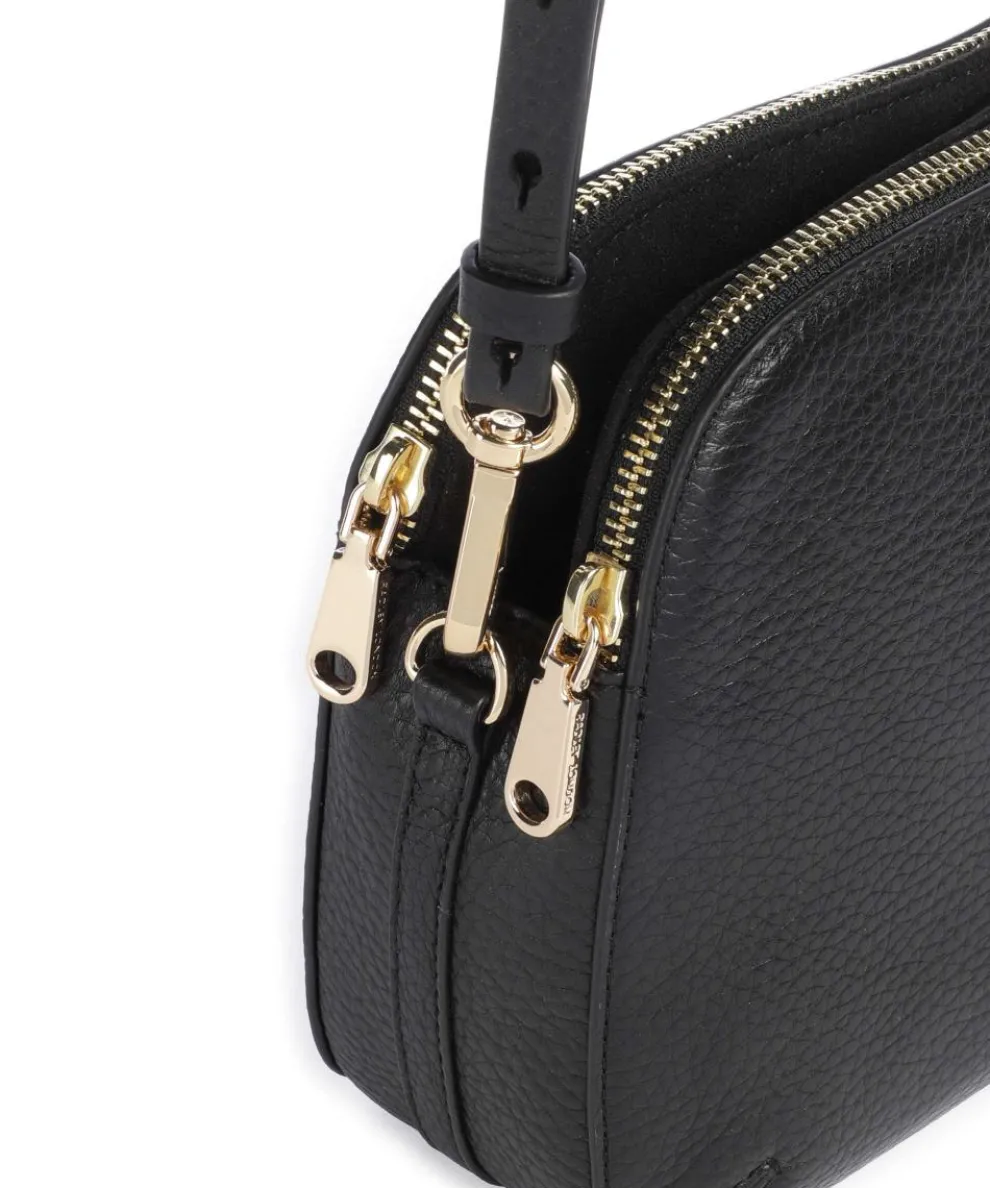 Dukes Place Umhängetasche genarbtes Rindsleder schwarz