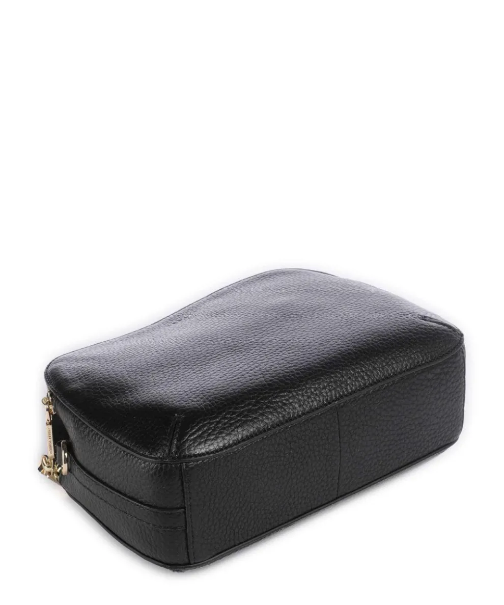 Dukes Place Umhängetasche genarbtes Rindsleder schwarz