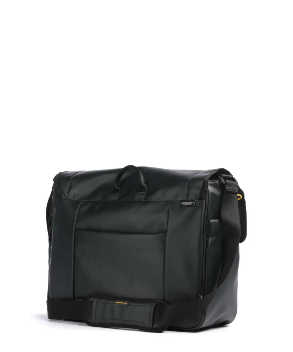 Eco Coated Kuriertasche recyceltes Polyester schwarz