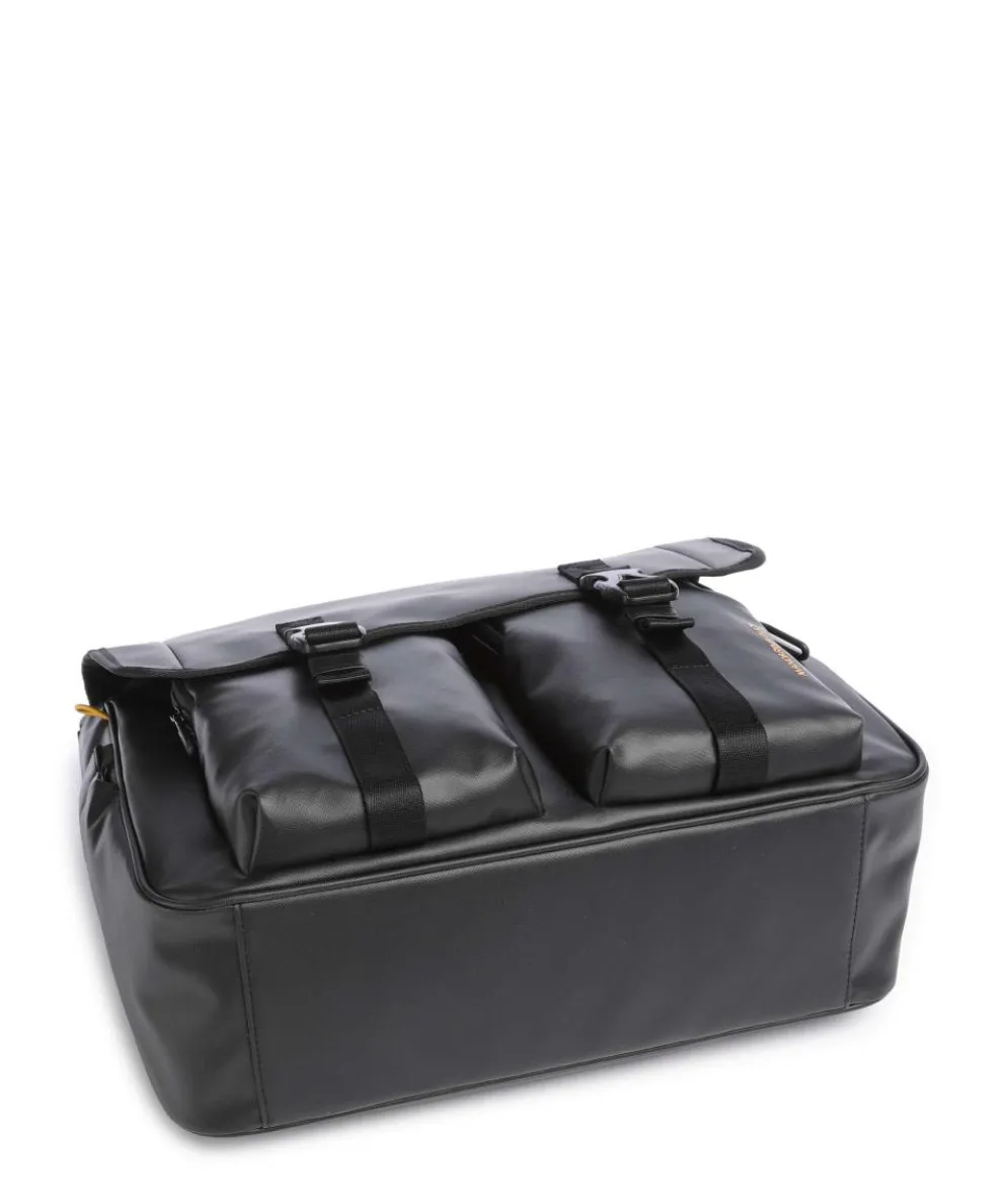 Eco Coated Kuriertasche recyceltes Polyester schwarz