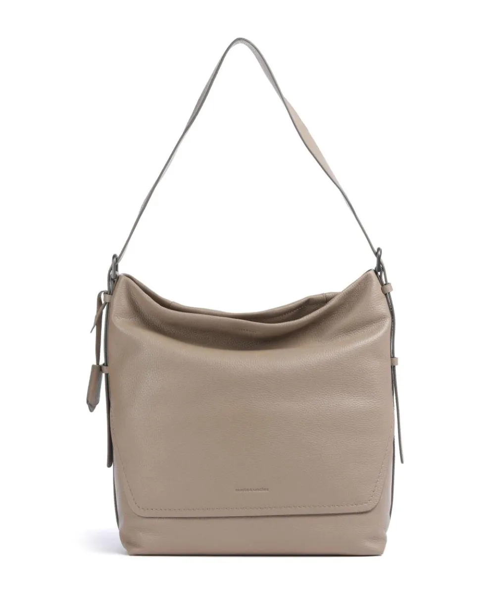 Philocalists Ally Beuteltasche genarbtes Rindsleder beige