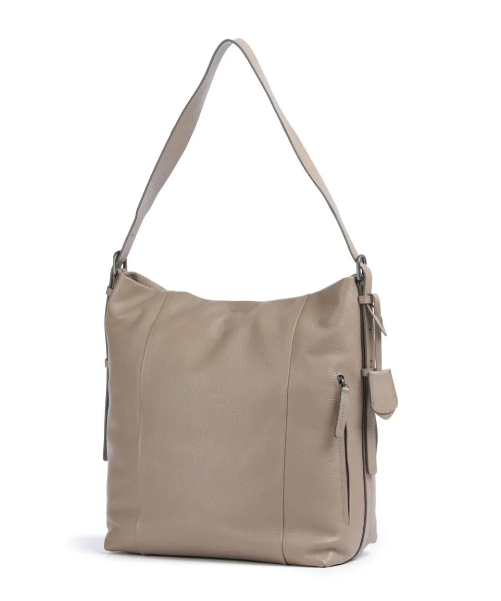 Philocalists Ally Beuteltasche genarbtes Rindsleder beige