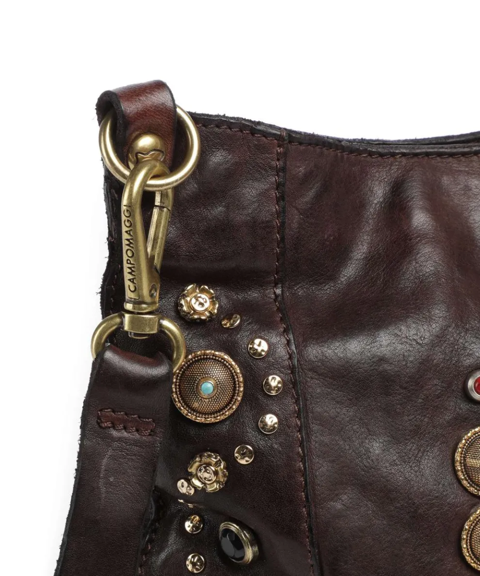 Umhängetasche fein genarbtes Rindsleder dunkelbraun