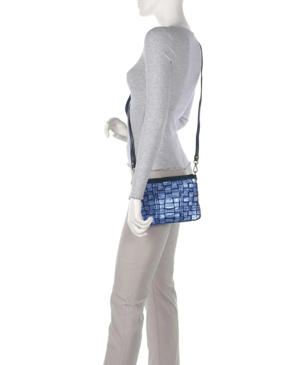 Umhängetasche fein genarbtes Rindsleder blau