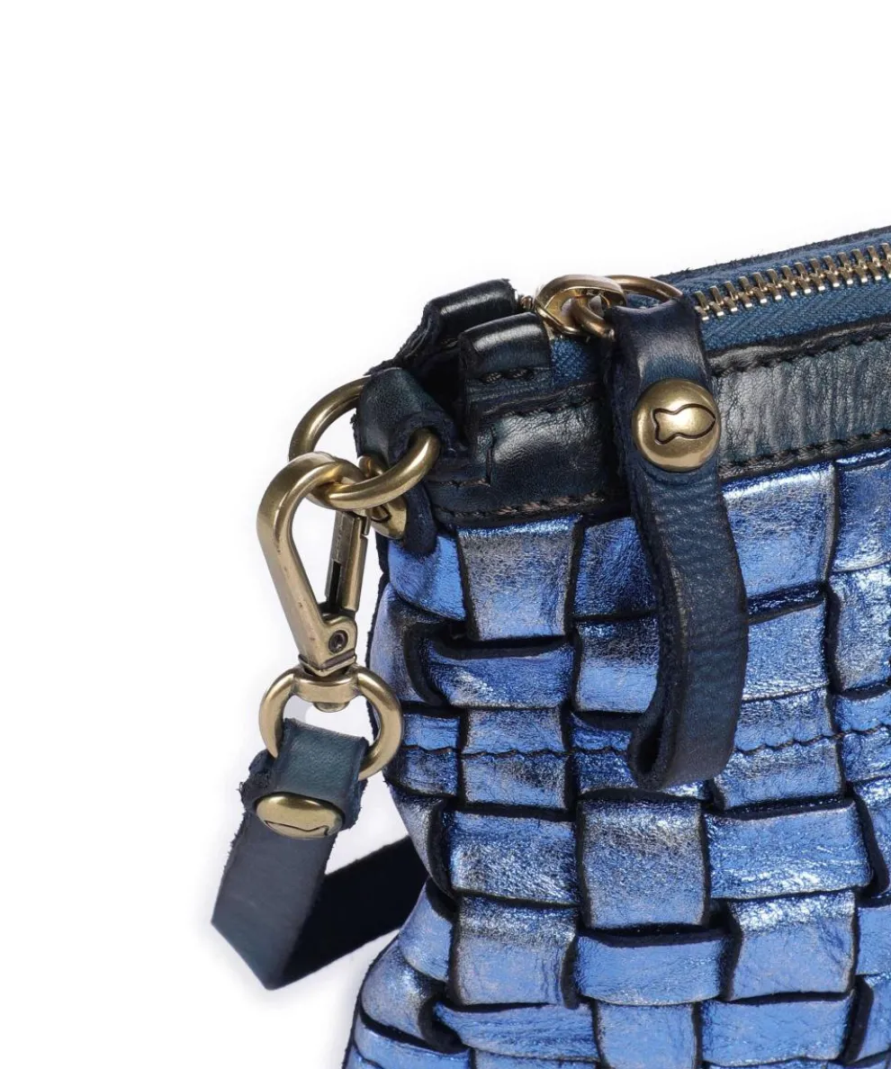 Umhängetasche fein genarbtes Rindsleder blau