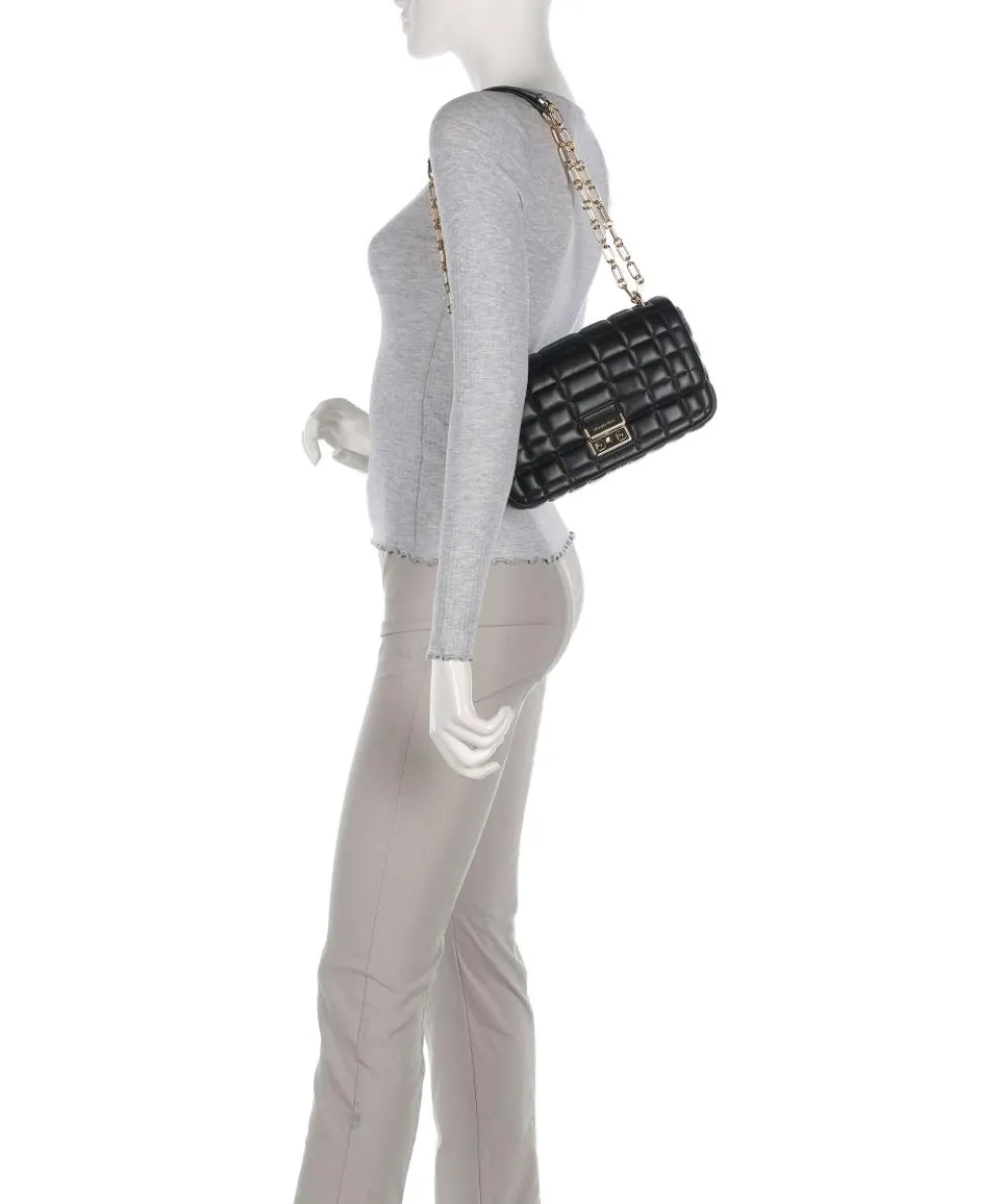 Tribeca Schultertasche Lammleder schwarz