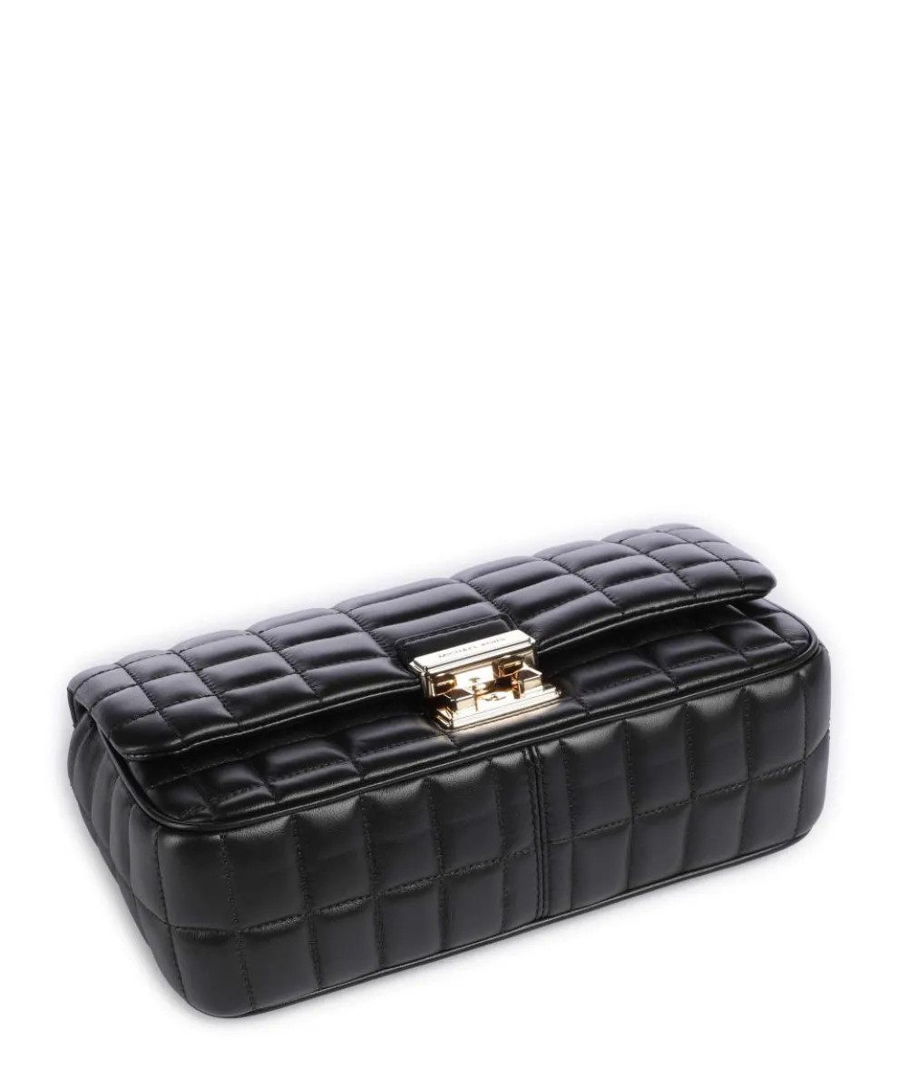 Tribeca Schultertasche Lammleder schwarz