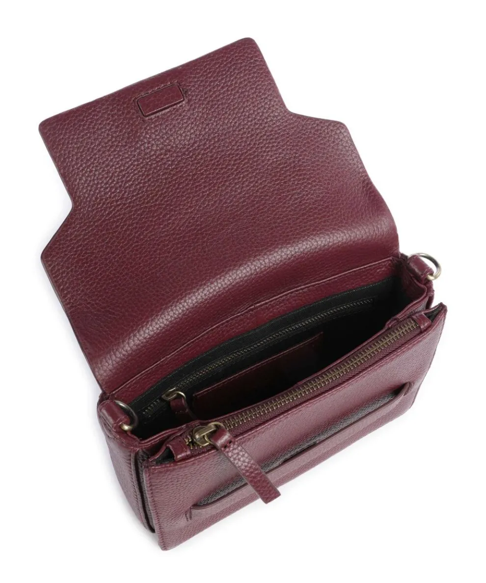 Vanya Umhängetasche genarbtes Rindsleder bordeaux