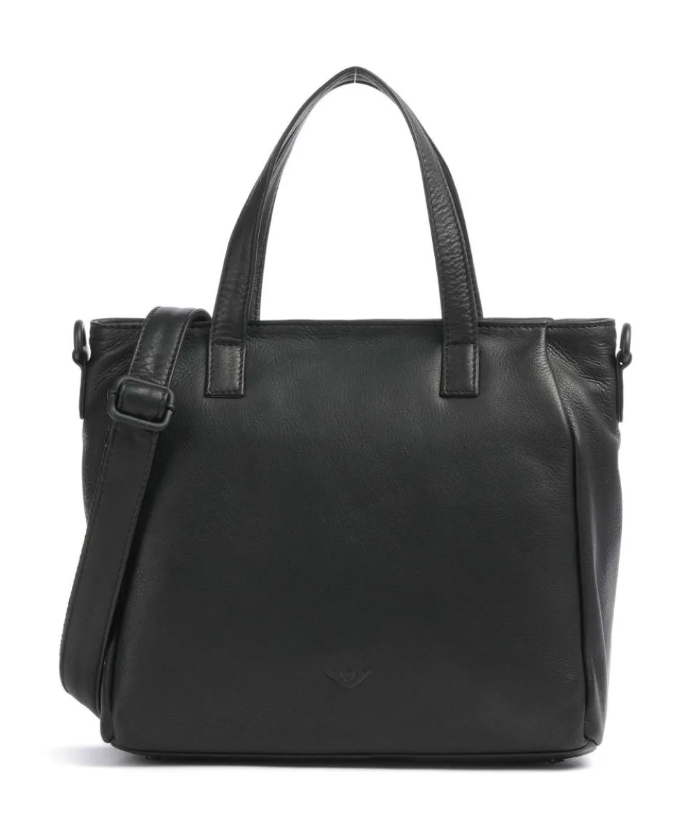 4Seasons Taya Handtasche fein genarbtes Leder schwarz