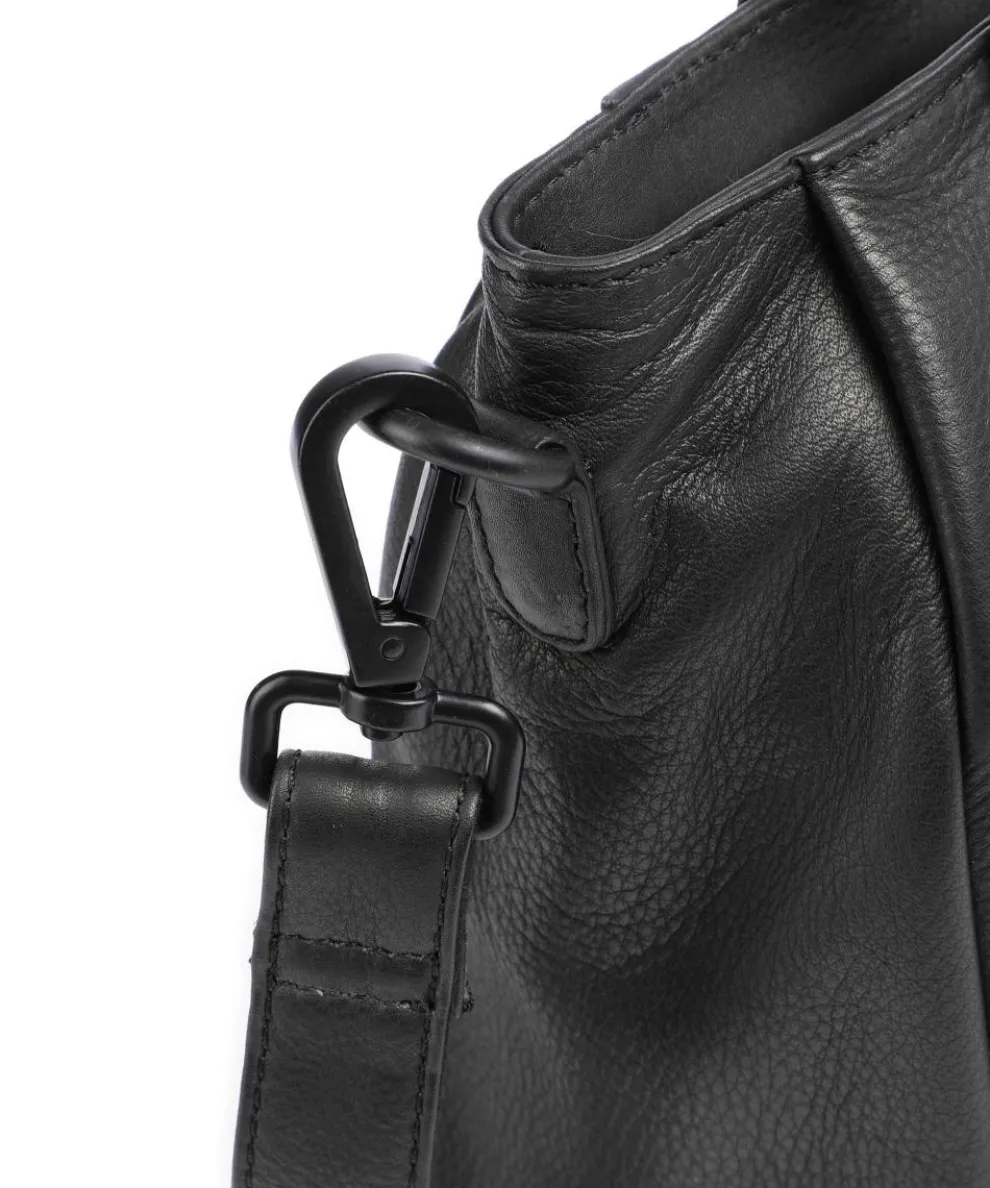 4Seasons Taya Handtasche fein genarbtes Leder schwarz