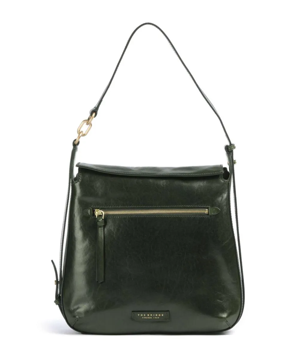 Ingrid Schultertasche fein genarbtes Rindsleder dunkelgrün