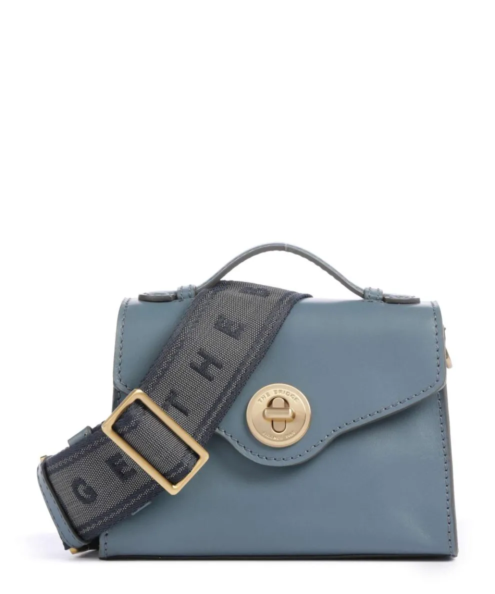 Irene Umhängetasche fein genarbtes Rindsleder blaugrau