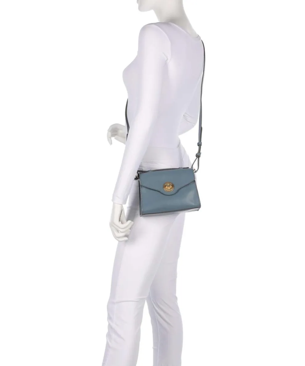 Irene Umhängetasche fein genarbtes Rindsleder blaugrau