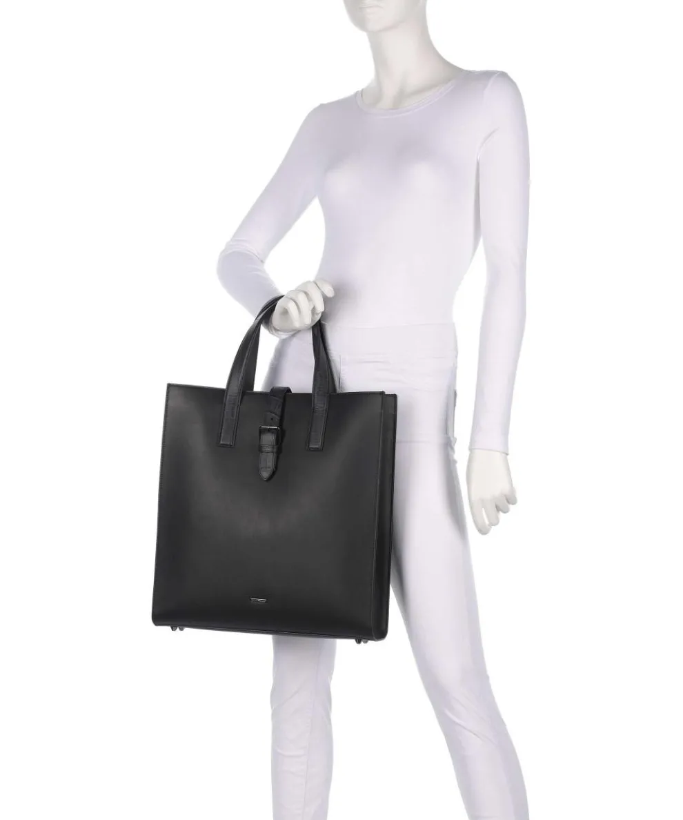 Cocco Touch Handtasche fein genarbtes Rindsleder schwarz