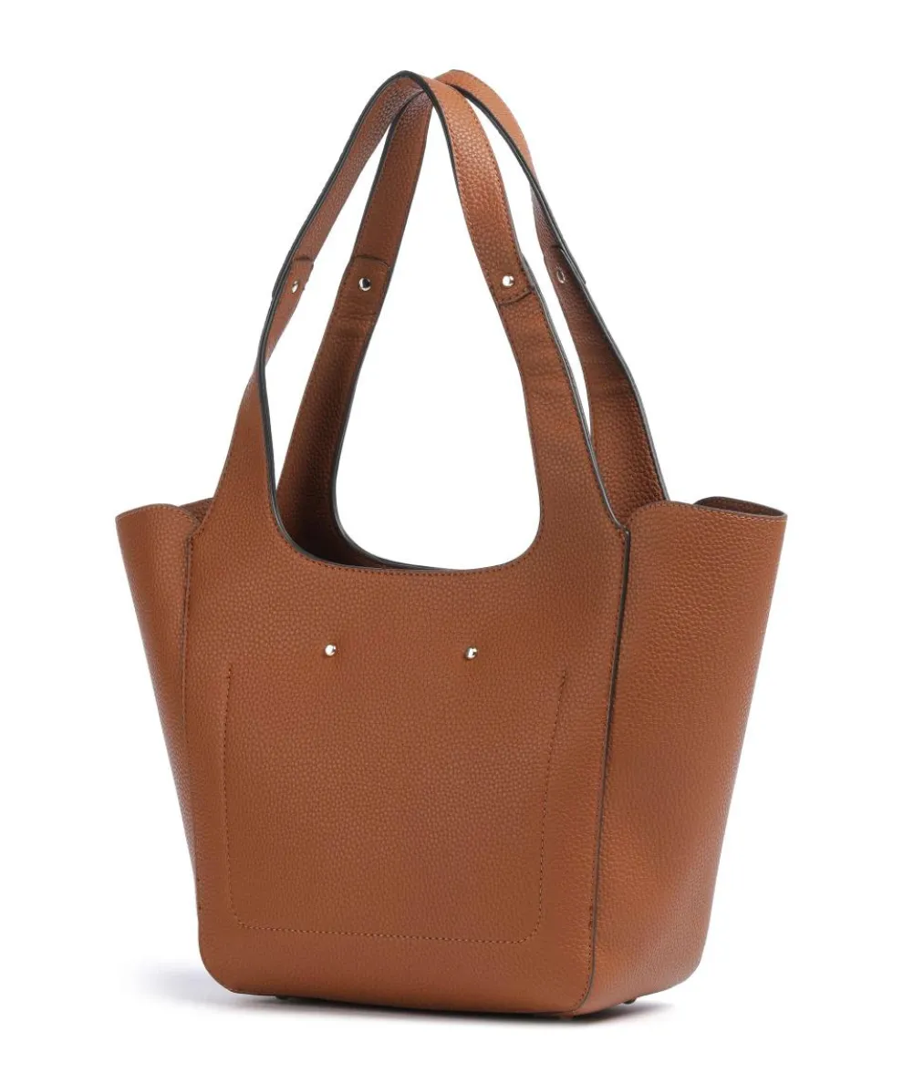 Calista Shopper Lederimitat braun