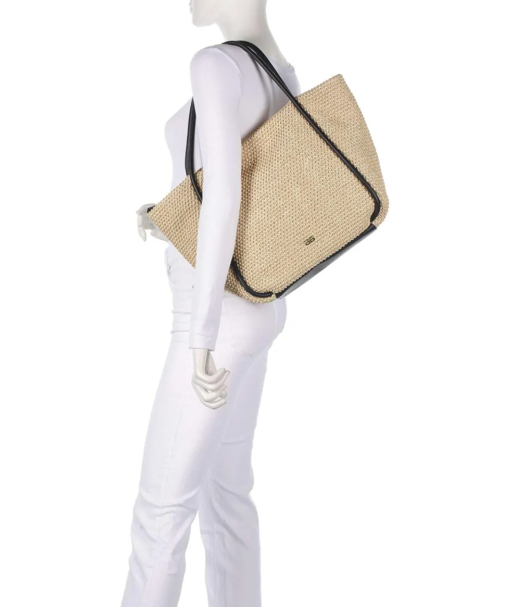 Maglia Raffia Willow Shopper Bast natur/schwarz