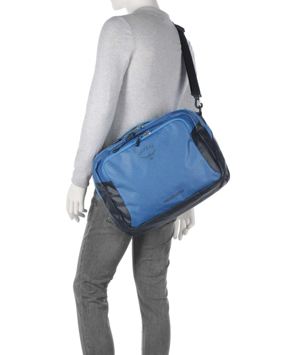 Transporter Umhängetasche recyceltes Nylon blau