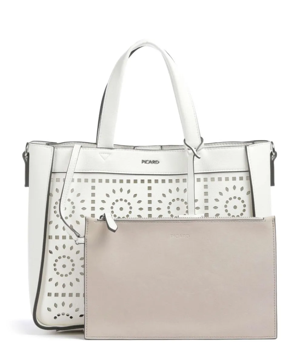 Madeira Handtasche Lederimitat weiß